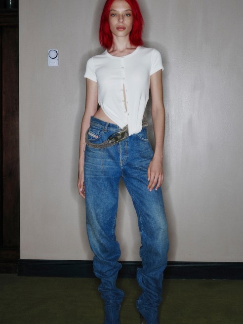 The Spring 2022 Diesel collection spotlights Glenn Martens’ focus on denim and experimentalism.