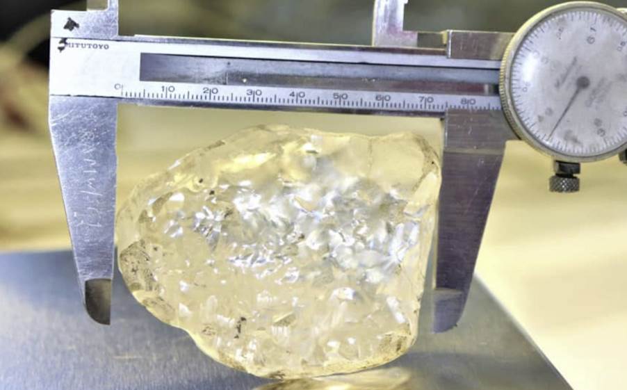 A new 1,098 carat diamond discovered in Botswana that is thought to be the world's third-largest diamond ever found.