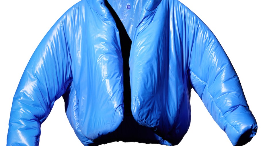 A $200 recycled nylon puffer jacket is the first item revealed in the hotly anticipated Yeezy Gap collaboration with Kanye West.