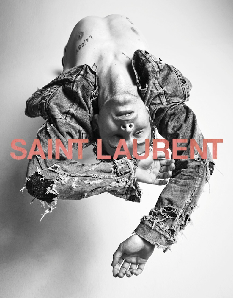 Saint Laurent debuted a new line of denim, outerwear and accessories in a campaign featuring Hailey Bieber, Romeo Beckham and others.
