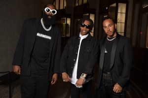 James Harden, Lil Baby, and Lewis Hamilton