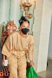 Backstage at Pyer Moss Couture Fall 2021