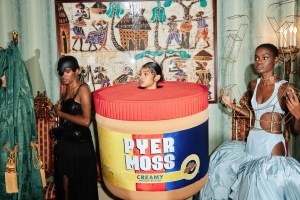 Backstage at Pyer Moss Couture Fall 2021