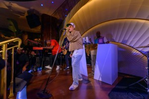 Justin bieber performing.