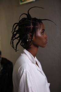 Backstage at Jean Paul Gaultier Couture Fall 2021