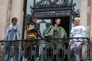 Backstage at Jean Paul Gaultier Couture Fall 2021
