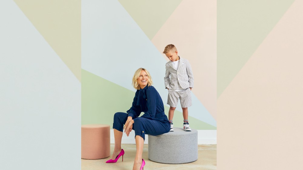 Karolína Kurková and son Noah.