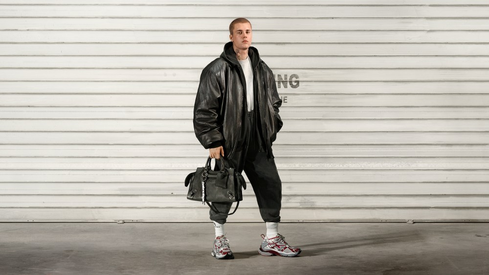 Justin Bieber in the Balenciaga campaign.