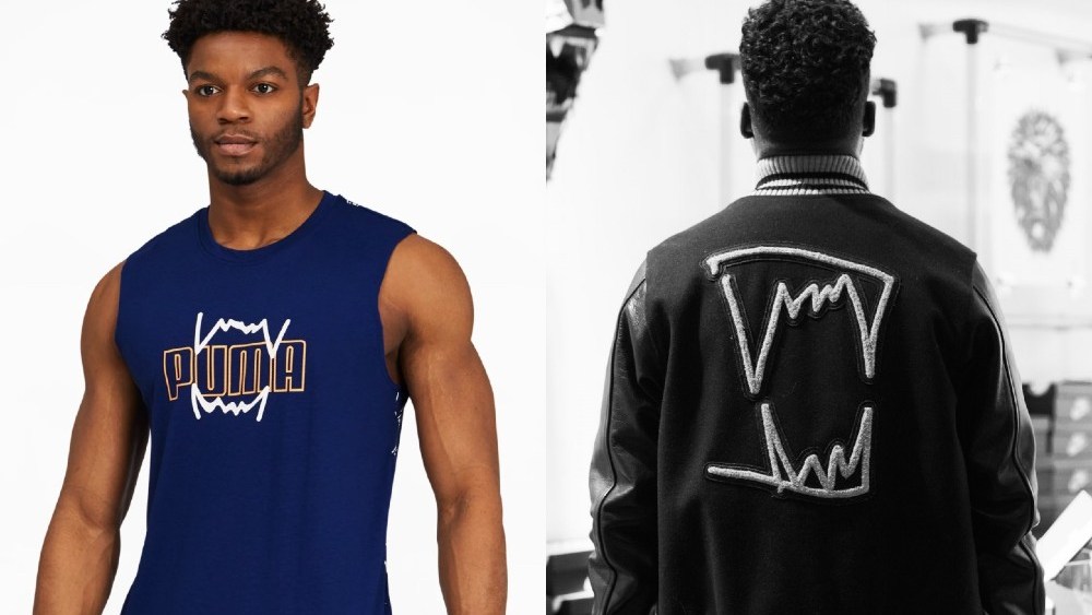 Christophe Roberts settled with Puma after alleging the brand (left) had copied his trademarked design (right)