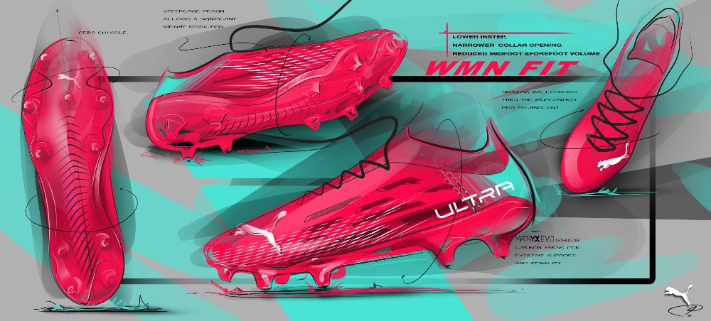 Puma designed a unisex and women's version of its Ultra 1.3 football boot