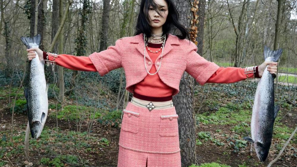 Chinese model He Cong photographed by Juergen Teller.