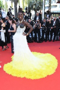 Jodie Turner-Smith at the premiere of the film Stillwater during the 74th Festival de Cannes - Cannes Film Festival in the Palais du Festival on the Croisette in Cannes, France, 08 June 2021. *** Local Caption *** (Photo by ddp images/Sipa USA)(Sipa via AP Images)