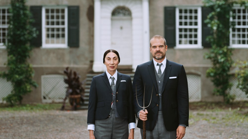 Thom Browne's latest project features Ahn Duong and David Harbour.