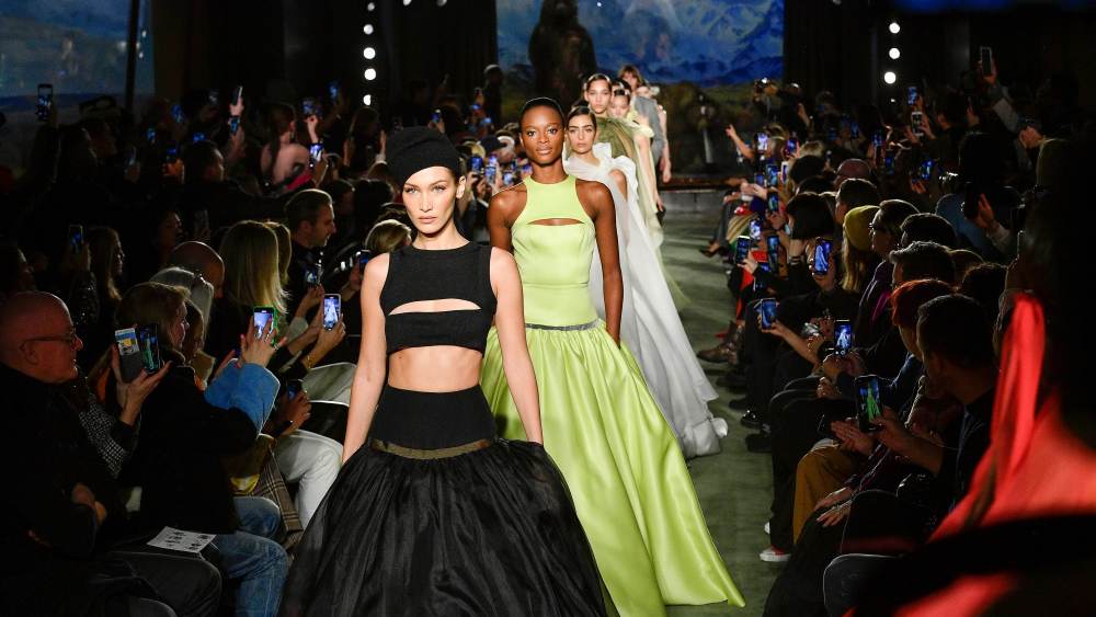 A shot from Brandon Maxwell's February 202 runway show.
