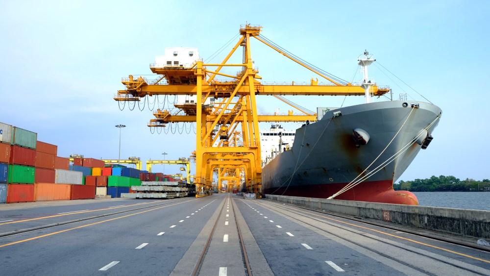 cargo ship containers machine