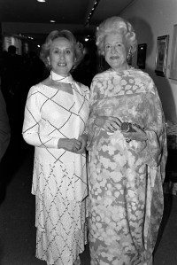 Estee Lauder and Mildred Hilson attend a party celebrating a Picasso exhibition at the Museum of Modern Art in New York City on May 29, 1980.