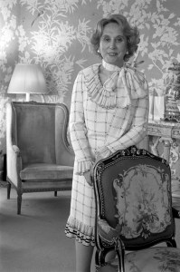 American beauty magnate Estee Lauder photographed in her New York offices on June 18, 1981.