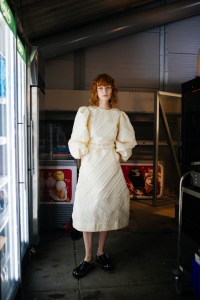 Backstage at Ganni RTW Spring 2022.