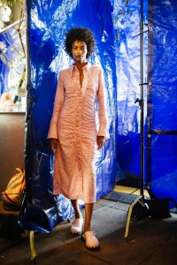 Backstage at Ganni RTW Spring 2022.