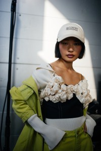 Backstage at Ganni RTW Spring 2022.