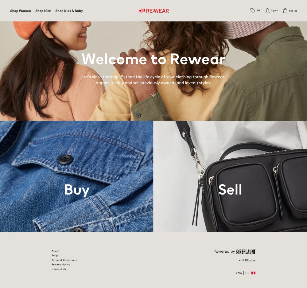 H&M Canada announced plans to launch H&M Rewear, a customer-to-customer resale platform