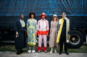 Backstage at Henrik Vibskov RTW Spring 2022.