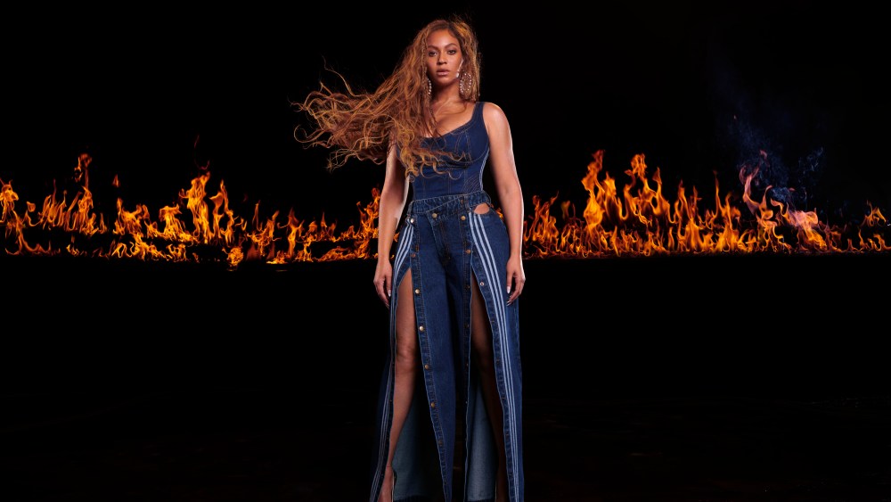 Beyonce in a look from her new collection Ivy Park Rodeo.