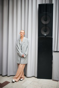 Backstage at Mark Kenly Domino Tan RTW Spring 2022.