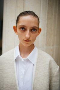 Backstage at Mark Kenly Domino Tan RTW Spring 2022.