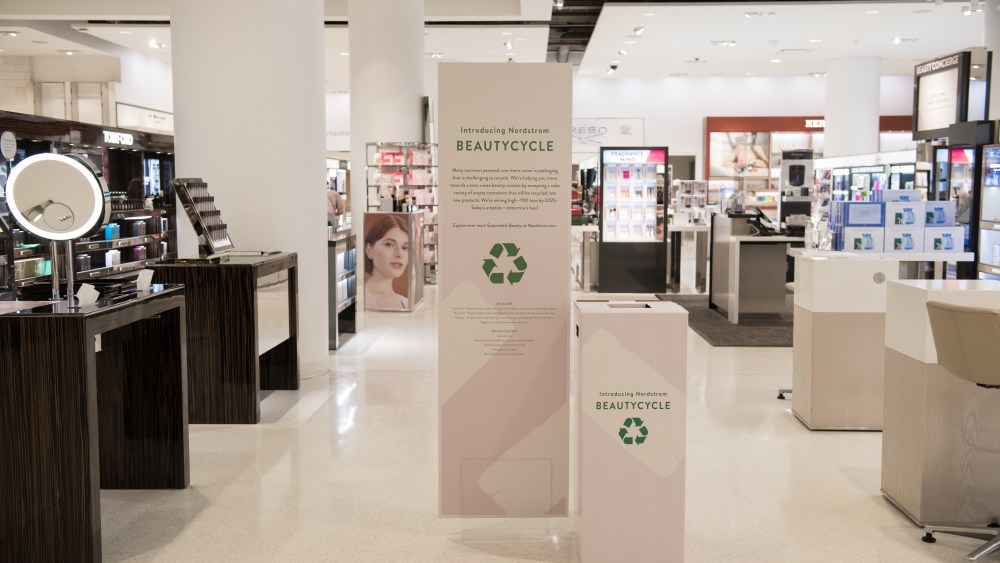 Nordstrom's BeautyCycle installation