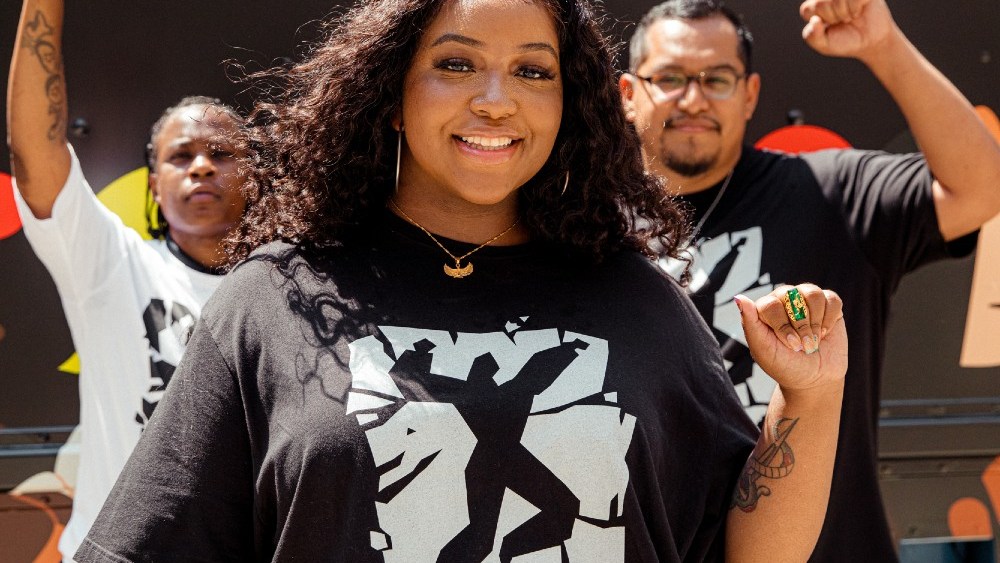 Reebok's Human Rights Award recipients attended a pop-up poetry slam in Brooklyn Friday.