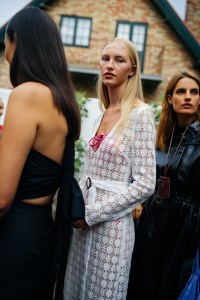Backstage at Saks Pott RTW Spring 2022.