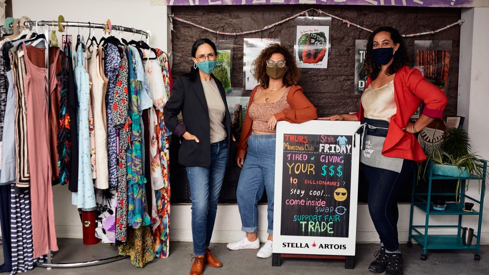 Inside the Sustainable Fashion Community Center in Harlem.