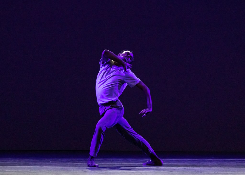 Taylor Stanley in New York City Ballet’s Ces noms que nous portons by Kyle Abraham. BAAND Together Dance Festival, In an unprecedented celebration of dance, Ballet Hispánico, Alvin Ailey American Dance Theater, American Ballet Theatre, New York City Ballet, and Dance Theatre of Harlem share the spotlight for the first time—on The Restart Stage at Damrosch Park. Tuesday, August 17, 2021. Credit Photo: Erin Baiano