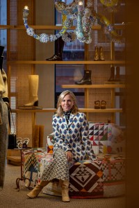 Tory Burch in her new store on Mercer Street in New York City.