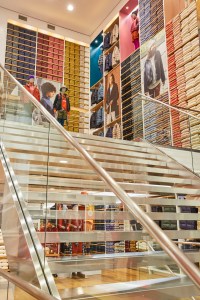 The Uniqlo floor to ceiling fleece display.