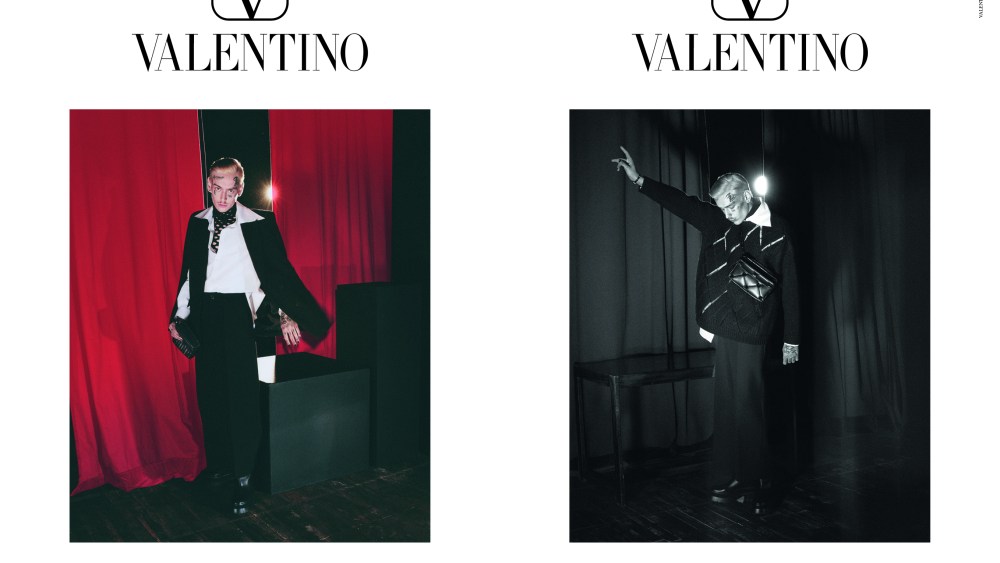 Teddy Corsica starring in Valentino fall 2021 men's campaign.