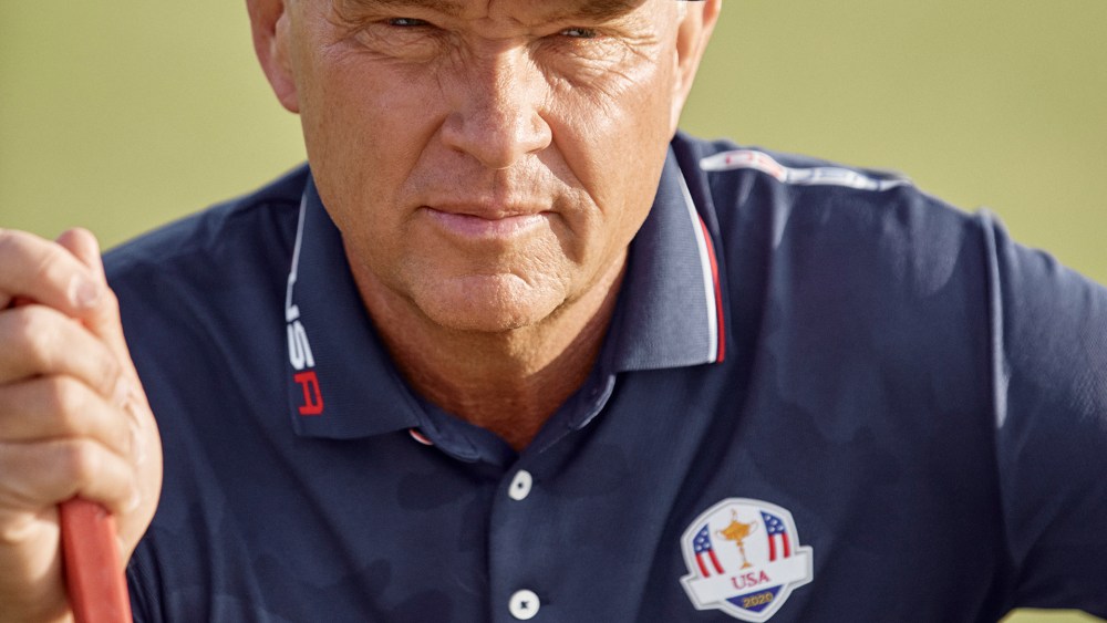 Davis Love 3rd in a look from the Ralph Lauren Ryder Cup uniforms.