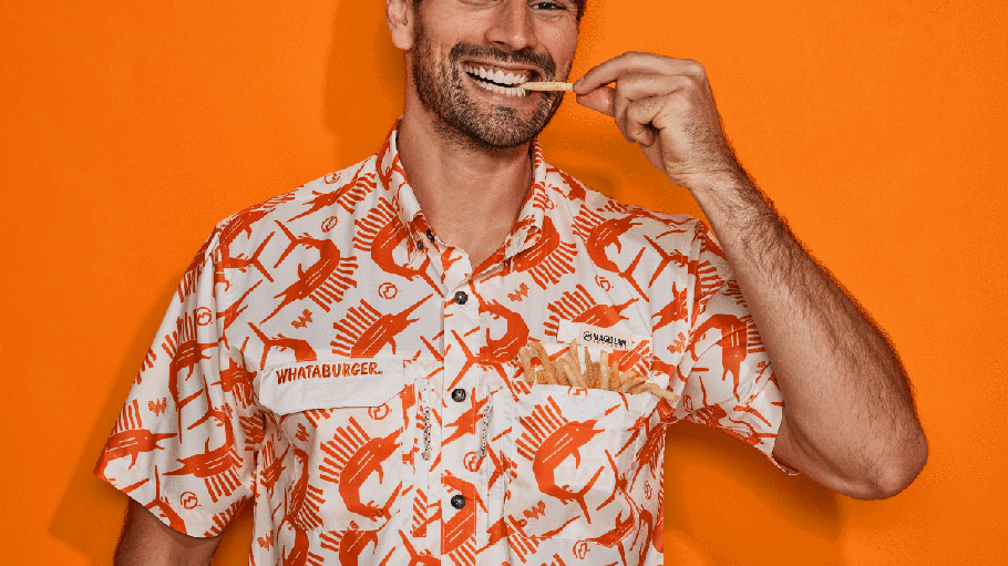 Academy Sports taps Whataburger for a special collection of fishing-themed apparel from the two Texas institutions.