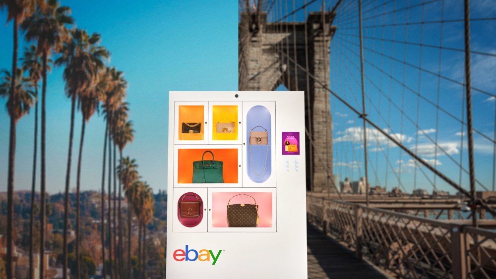 For two days only, eBay unveils ‘Luxury Handbag Machines’ in Dumbo, Brooklyn and Silver Lake, Los Angeles, bringing an unrivaled selection of handbags from coveted designers like Hermès, Chanel and Balenciaga into the hands of shoppers.
