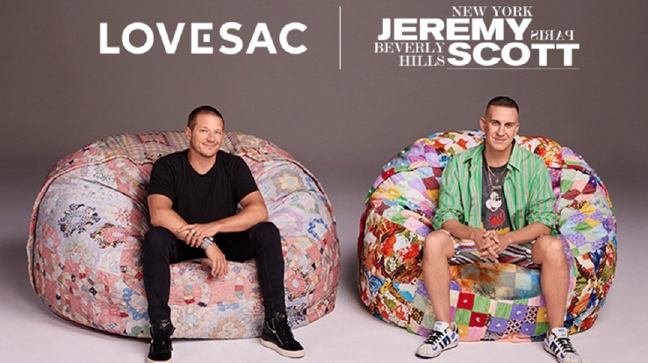 Lovesac founder and CEO Shawn Nelson and Jeremy Scott.