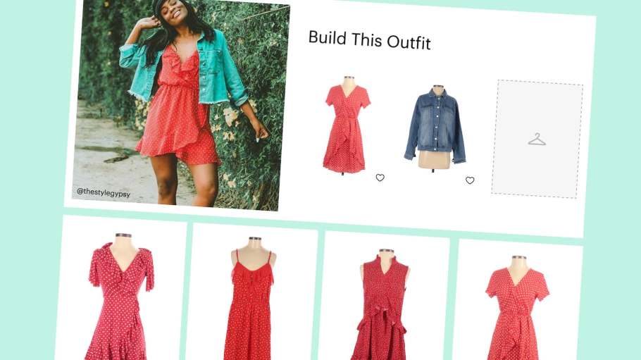 ThredUp's "Thrift The Look" shopping tool.