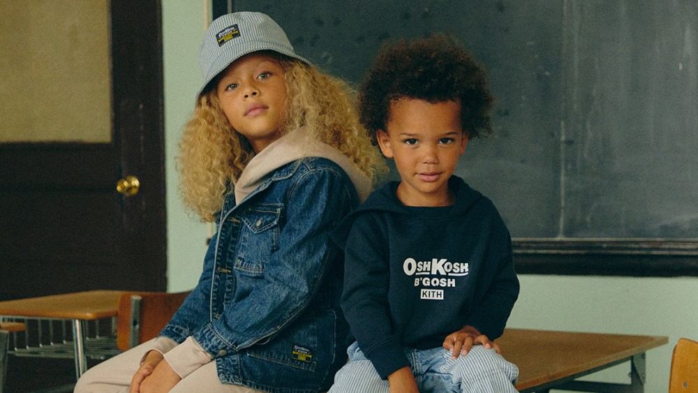 Campaign images for the Kith Kids x OshKosh B'gosh capsule.