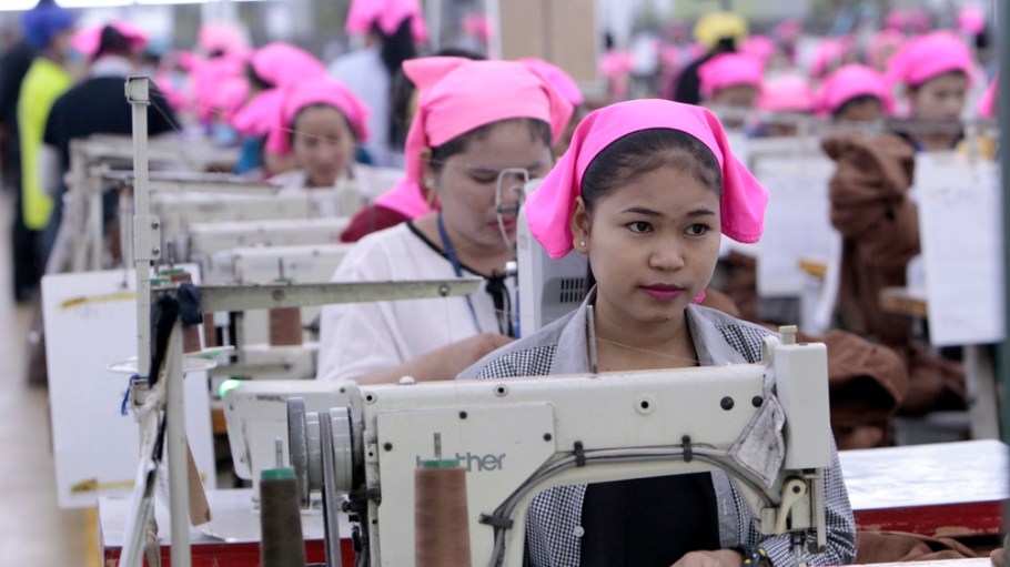 Cambodia Hun Sen Visit Workers