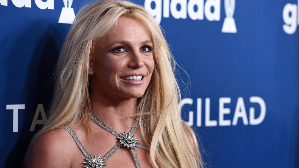 FILE - Britney Spears arrives at the 29th annual GLAAD Media Awards on April 12, 2018, in Beverly Hills, Calif. Spears has asked to address the court to talk about the conservatorship that controls her life and finances. A Los Angeles judge on Tuesday, April 27, 2021, set a June hearing to hear from Spears. (Photo by Chris Pizzello/Invision/AP, File)