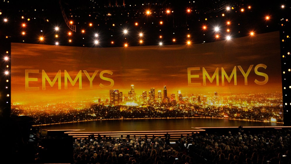 FILE - This Sept. 22, 2019 file photo shows a view of the stage at the 71st Primetime Emmy Awards in Los Angeles. Nominations for the  2021 Emmy Awards will be announced on Tuesday, July 13. (Photo by Chris Pizzello/Invision/AP, File)