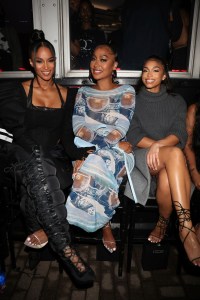 NEW YORK, NY- SEPTEMBER 9: Ciara, Lala Anthony and Lori Harvey at the LaQuan Smith Fashion Show During NYFW SS/2022 at The Empire State Building Observation Deck in New York City on September 9, 2021. Credit: Walik Goshorn/MediaPunch /IPX