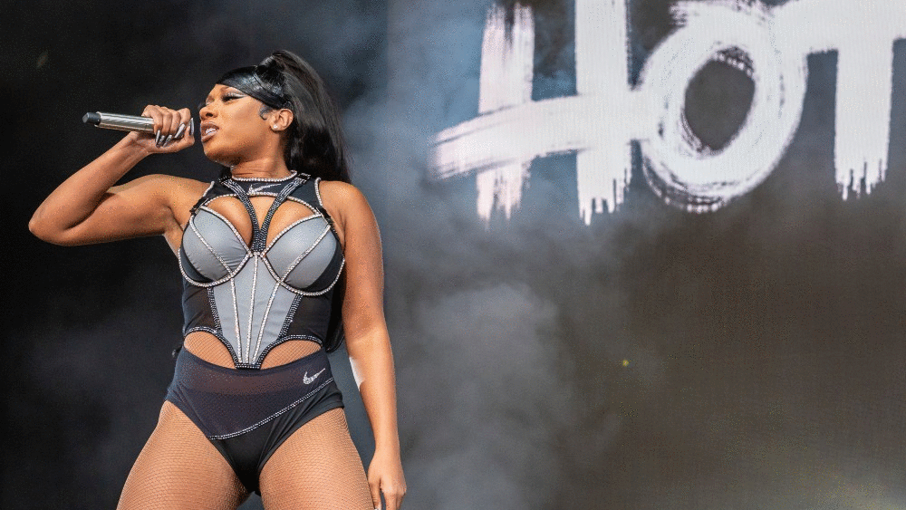 Megan Thee Stallion, seen performing at New York City's Governor's Ball Friday, showcases some of her training routines on the Nike Training Club app