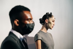 Backstage at Thom Browne RTW Spring 2022