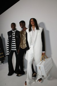 Backstage at Balmain RTW Spring 2022